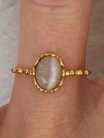 Chique Vintage Ring | Goud met Marmer Steen | Maat 17, Nieuw, Ophalen of Verzenden, 17 tot 18, Met edelsteen