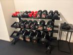 3 laags dumbellrek, waar deze 20 paar hexa dumbells kunnen, Sport en Fitness, Ophalen, Zo goed als nieuw