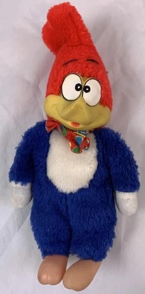 Woody Woodpecker Pluche Knuffel Vintage 80s Rubber Gezicht, Postbus 64461, Brunssum, Nederland, Verzenden, Overige typen, Kenduseditemsinfo@gmail.com
