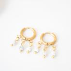 Oorbellen met howliet, Overige materialen, Hangers, Wit, Nieuw