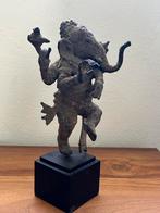 Oude bronzen Indiaanse Gamesha op console, Boedha YogaArt &, Ophalen of Verzenden