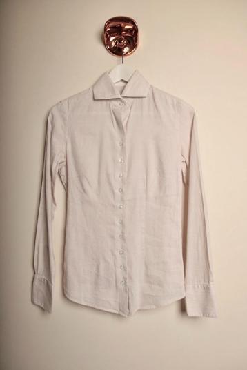 CAVALLARO prachtig slimfit shirt linnen/katoen 34 Wpr € 100, beschikbaar voor biedingen