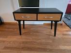 Custombuild retro sidetable matzwart met massief eiken lades, Huis en Inrichting, Tafels | Sidetables, Ophalen, 100 tot 150 cm