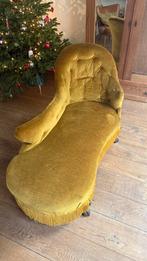 Antieke ligbank / chaise longue - Jordaan, Huis en Inrichting, Ophalen, Gebruikt, Geel, Overige typen
