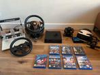 PS4 met PSVR, Thrustmaster T500, 2 controllers, 7 games, Spelcomputers en Games, Spelcomputers | Sony PlayStation 4, Ophalen, Met 2 controllers