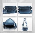 Glitter blauwe tas met riemen & portemonneetje, Ophalen of Verzenden, Nieuw, Blauw, Handtas