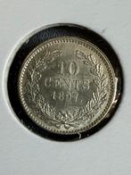 10 cent 1897 Wilhelmina, Zilver, Ophalen of Verzenden, 10 cent, Koningin Wilhelmina