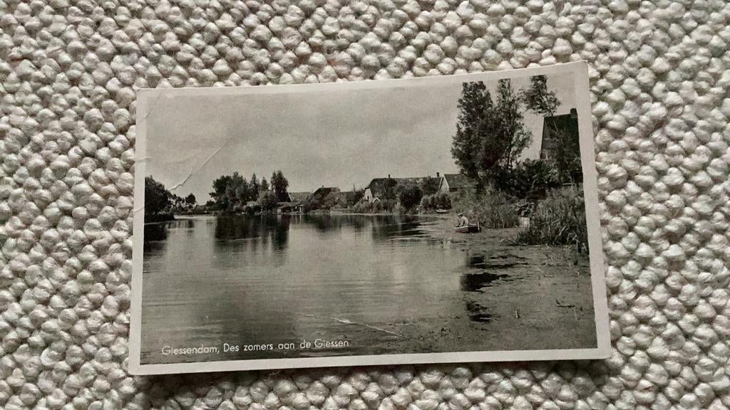 Ansichtkaart Giessendam Des zomers aan den Giessen. 939, Verzamelen, Ansichtkaarten | Nederland, Ophalen of Verzenden, 1940 tot 1960