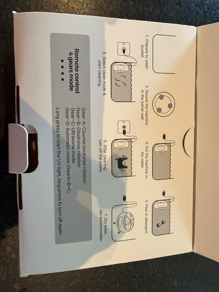 Portable Mini Wasmachine met Afstandsbediening, Witgoed en Apparatuur, Wasmachines, Nieuw, Minder dan 4 kg, Minder dan 85 cm, Minder dan 1200 toeren