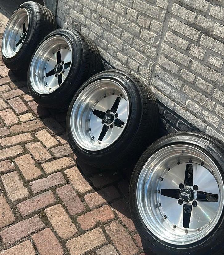 Zeldzaam setje jdm Work Equip 02 15x8,5 et+4 en -22 4x100, Auto diversen, Tuning en Styling, Ophalen