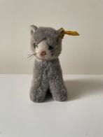 Steiff. poes knuffel, met oorknop en label, 1960, Ophalen of Verzenden