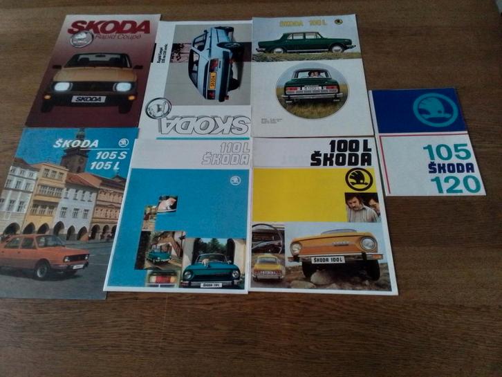 Folders Skoda 105, 120, 100 L, 110L, Rapid coupé, Boeken, Auto's | Folders en Tijdschriften, Overige merken, Ophalen of Verzenden
