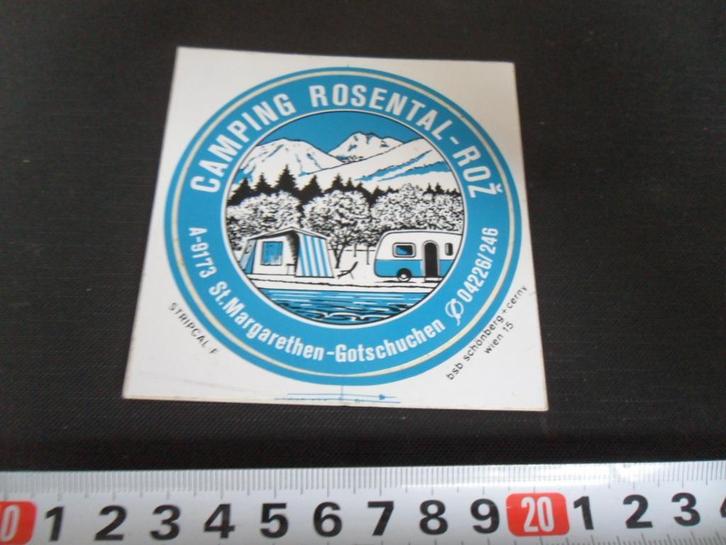sticker camping rosental-roz oostenrijk st margarethen gotsc, Verzamelen, Stickers, Zo goed als nieuw, Bedrijf of Vereniging, Ophalen