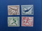 Postzegel Duitse Rijk 1936 4 zegels Olympische Spelen 28-11, Postzegels en Munten, Ophalen of Verzenden, Duitse Keizerrijk, Gestempeld
