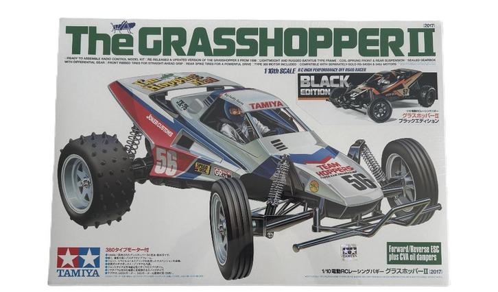 Tamiya 1:10 RC Grasshopper II Black Edition 47471, Hobby en Vrije tijd, Modelbouw | Radiografisch | Auto's, Nieuw, Auto offroad
