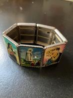 Antieke Religieuze Bedelarmband met steentjes, Gebruikt, Staal, Ophalen of Verzenden, Met bedels of kralen