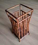 Paraplubak van bamboe hout met gevlochten bodem, 56,5 x 27,5, Huis en Inrichting, Woonaccessoires | Paraplubakken, Ophalen, Zo goed als nieuw