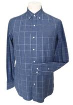 Massimo Dutti overhemd, geruit shirt, blauw, Mt. M, Kleding | Heren, Overhemden, Halswijdte 39/40 (M), Zo goed als nieuw, Massimo Dutti