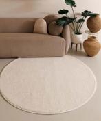 Rond Laagpolig vloerkleed - crème 300 cm nieuw, Rond, Ophalen of Verzenden, 200 cm of meer, Crème