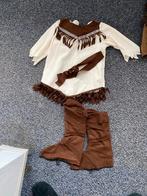 Indianen kostuum met laarzen en kappen, Ophalen of Verzenden, Gebruikt, 110 t/m 116, Jongen of Meisje