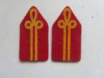 Kraag emblemen Infanterie opleiding KMS, Verzamelen, Militaria | Algemeen, Ophalen of Verzenden, Nederland, Embleem of Badge