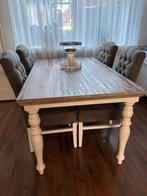Eettafel en vier stoelen, Huis en Inrichting, Complete eetkamers, Ophalen, Zo goed als nieuw, 4 tot 6 stoelen