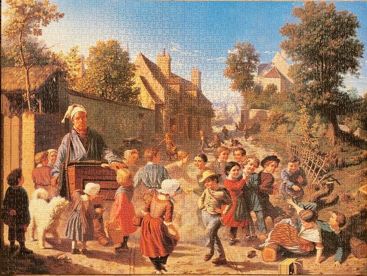 Jumbo Puzzle 1741 - De Blinde Orgeldraaier - 2000 Stukjes, Hobby en Vrije tijd, Denksport en Puzzels, Zo goed als nieuw, Legpuzzel