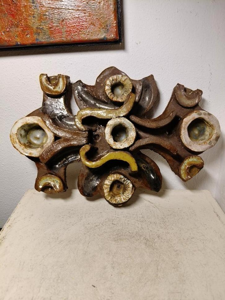 2342 Brutalist Keramiek Wandkunst, Antiek en Kunst, Antiek | Keramiek en Aardewerk, Ophalen of Verzenden