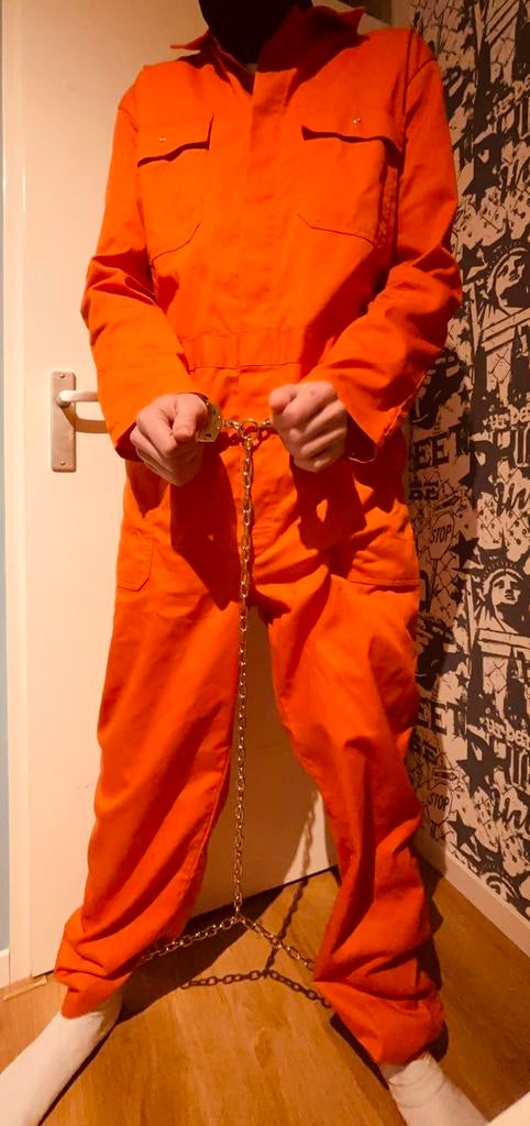 Boevenoveral 52/L | Gevangenispak | Oranjeoveral| PrisonSuit, Kleding | Heren, Maat 52/54 (L), Nieuw, Kleding, Oranje of Koningsdag