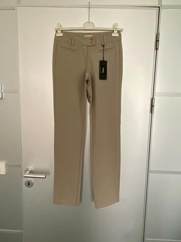 H189 Nieuw: Angels Cici Luxe: maat 36/38=S/M broek L32 taupe beschikbaar voor biedingen