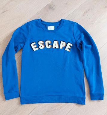 Anti Blue sweater, blauw S met gave opdruk beschikbaar voor biedingen