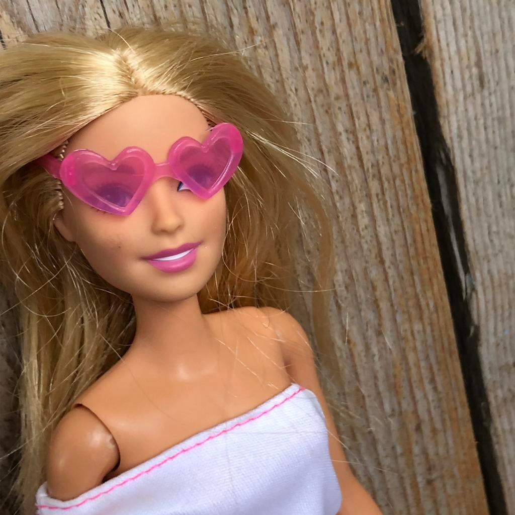Roze hartje zonnebril, Ophalen of Verzenden, Zo goed als nieuw, Barbie