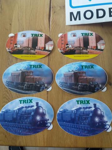 6x Trix stickers. 14.3 x 9.7 cm beschikbaar voor biedingen