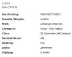 Vinyl Uni, Chips 624 Green Lengte 10.50 mtr, MeVo tapijt en vinyl, Nieuw, Ophalen of Verzenden, 25 tot 50 m²