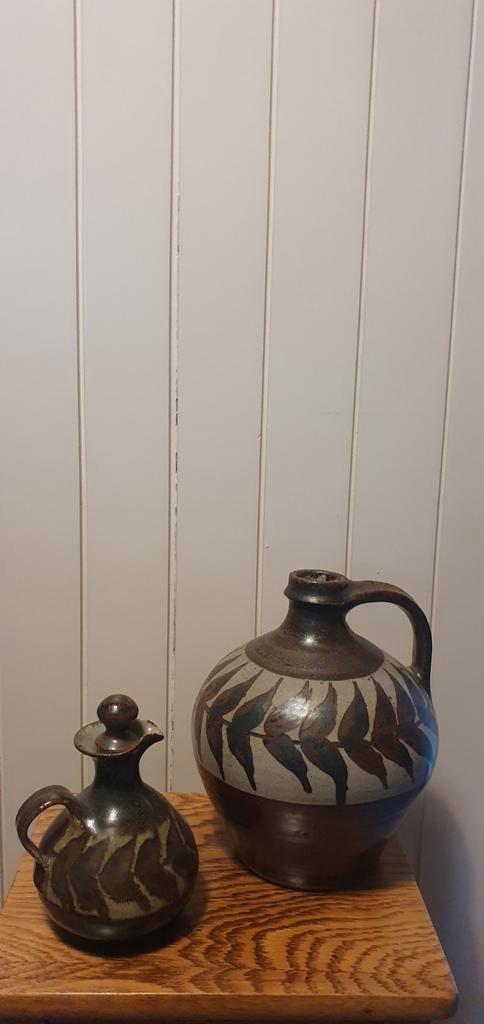 Twee Duitse aardewerk kruiken, Antiek en Kunst, Antiek | Keramiek en Aardewerk, Ophalen of Verzenden