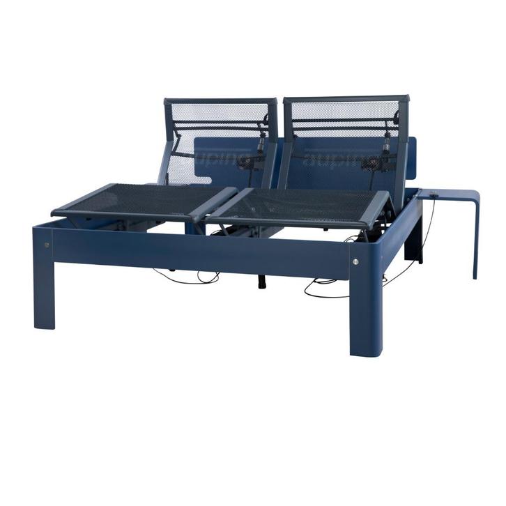 Auping elektrisch 180 x 200 Donkerblauw, Huis en Inrichting, Slaapkamer | Bedden, Zo goed als nieuw, Tweepersoons, 180 cm, 200 cm