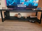 Zwart TV meubel mangohout 180 cm, Ophalen, Zo goed als nieuw, 25 tot 50 cm, Rechthoekig