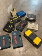 Dewalt-Bosch-Stanley-PTT-Milwaukee- Meister-Festool, Dewalt-Bosch-Stanley-PTT-Milwaukee- Meister-Festool, Gevuld, Zo goed als nieuw