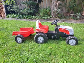 Rolly Toys - Steyr traptrekker met aanhanger beschikbaar voor biedingen