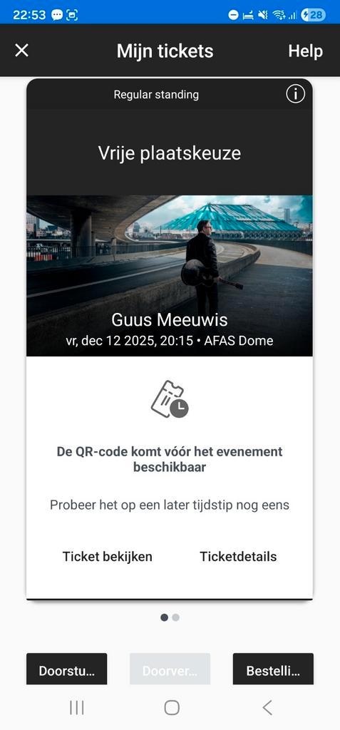 2 golden circle tickets Guus Meeuwis 12 december Antwerpen, Tickets en Kaartjes, Concerten | Dance, Twee personen, December