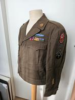 US WW2 8th Infantry division Ike jacket CIB Purple Heart, Verzamelen, Militaria | Tweede Wereldoorlog, Amerika, Ophalen of Verzenden