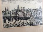 Frans Ronda houtgravure maastricht, Antiek en Kunst, Ophalen of Verzenden