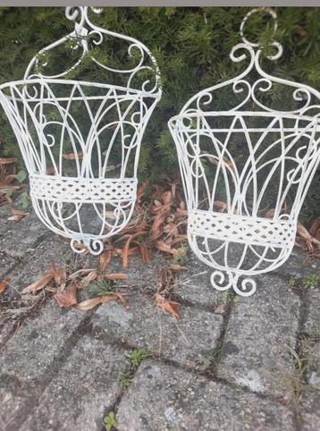 Set van twee Brocante Plantenbakken Bloembakken Rekjes Nieuw beschikbaar voor biedingen