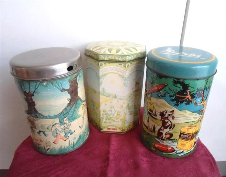 3 Oude  Brinta bussen., Verzamelen, Blikken, Gebruikt, Overige, Ophalen of Verzenden