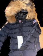 Warme Canada goose winter jas met bont kleur blauw, Ophalen, Nieuw, Jongen of Meisje
