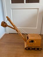 Vintage plywood hijskraan van Friedrich Fröbel Werdau, Ophalen of Verzenden, Gebruikt, Duw- of Trekspeelgoed