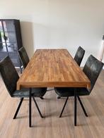 Stoel suede velvet groen 110€ voor alle 4, Ophalen, Overige kleuren, Velvet, Leer