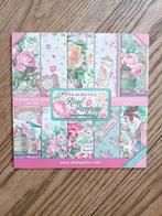 8x8 inch Stamperia 'Rose Parfume' scrappapier blok, Ophalen of Verzenden, Nieuw, Papier of Karton, Overige merken