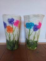 4 handgevilte hoezen inclusief 2 vazen, Ophalen, Overige kleuren, Minder dan 50 cm, Glas