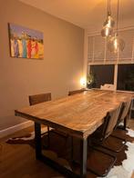 Eettafel, Eikenhout, 200 cm of meer, Zo goed als nieuw, Vijf personen of meer